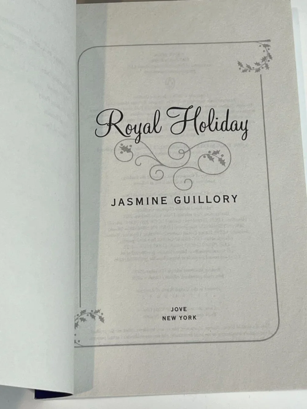 Royal Holiday Jasmine Guillory Christmas Romance Paperback Novel